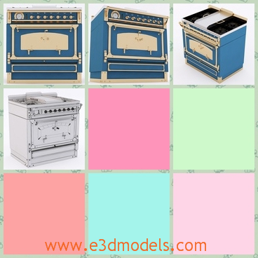 3d model the blue royal cooker - This is a 3d model of the blue royal cooker,which is created by the famous creator.The model is fine and royal.