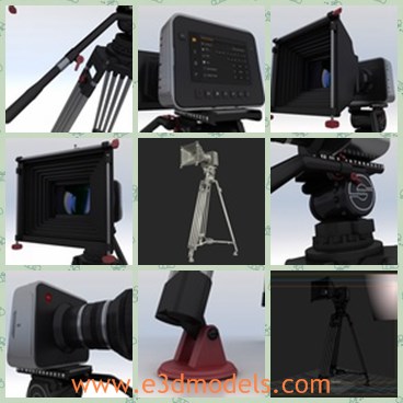 3d model the camera with tripod - This is a 3d model of the camera with tripod,which is professional and made with high quality.