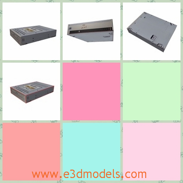 3d model the cd drive - This is a 3d model of the CD drive,which is a part of computer and the model is made of steel materials.