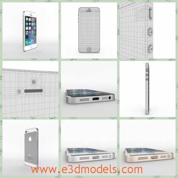 3d model the cellphone of iphone - This is a 3d model of the cellphone of iphone,which is the newest type in the brand and it is popular around the world.