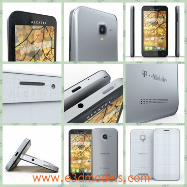 3d model the cellphone with a touchscreen - This is a 3d model of the cellphone with a touchscreen,which is fully designed in the newest style.