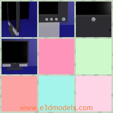 3d model the computer - This is a 3d model of the computer,which is black and has several buttons on it.The computer is common and popular.