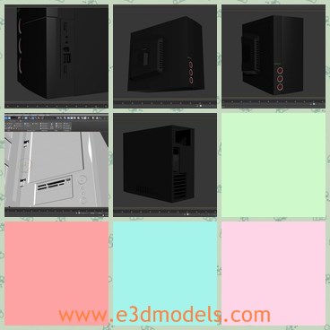 3d model the computer case - This is a 3d model of the computer case,which is a part of the computer and it was made with high quality.