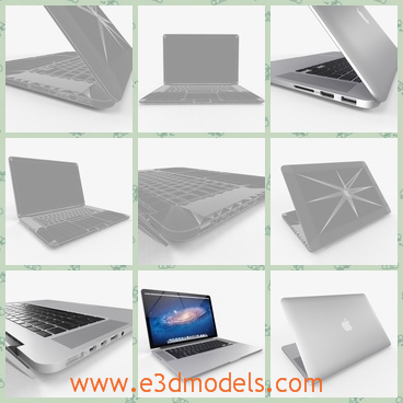 3d model the computer of Apple - This is a 3d model of the computer of Apple,which is modern and expensive.The surface is the same as the others but not the price.