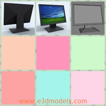 3d model the computer used as a monitor - This is a 3d model of the computer used as a monitor,which is big and modern.The model is common in the modern society.