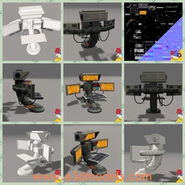 3d model the control panel - This is a 3d model of the control panel,which is large and modern.The model is made with a control on the side.