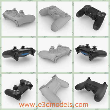 3d model the controller of the game - THis is a 3dmodel of the controller of the game,which is light and easy to be hold.The controller is black and the model is easy to made.