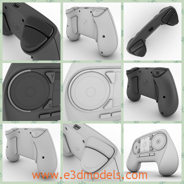 3d model the controller of the game machine - This is a 3d model of the controller of the game machine,which is white and the brand is new and it was made in plastic.