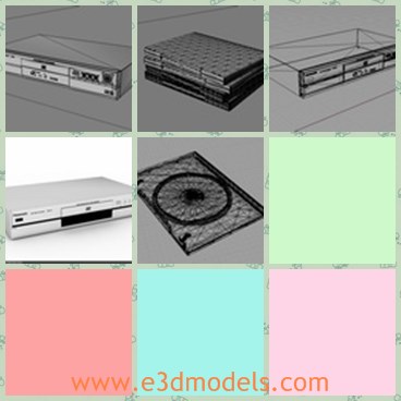 3d model the dvd player - This is a 3d model of the DVD player,which is the old electronic machine in the family to enjoy the entertainment.