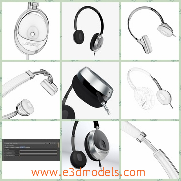 3d model the ear headphone - This is a 3d model of the ear headphone,which is modern and made to listen to music.The model is light and popular among young people.