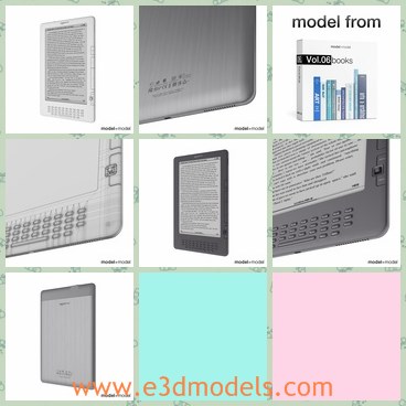 3d model the ebook - This is a 3d model of the ebook,which is created paying much attention to the details. It has accurate grid, ready to use and perfect for any scene.This model is one of other great models that goes together in the Vol.06 Books.