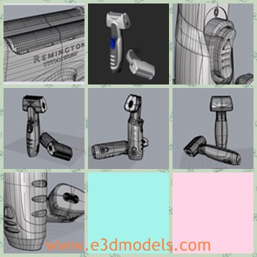 3d model the electric shaver - This is a 3d model of the electric shaver,which is cordless and contains buttons, letters, and pattern are all built no texture, no mapping.