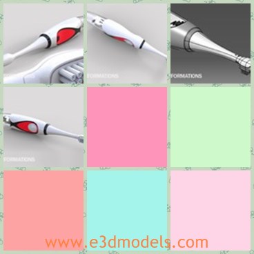 3d model the electric toothbrush - This is a 3d model of the electric toothbrush,which is white and modern.The model is common in the supermarket.