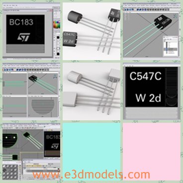 3d model the electronic component - This is a 3d model of the electronic component,which is small and complexed.