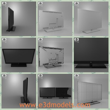 3d model the flatscreen - This is a 3d model of the flatscreen in black,which is big and made with high quality.The flatscreen is popular in many countries.