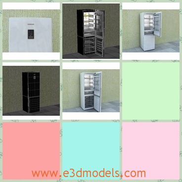 3d model the freezer - This is a 3d model of the freezer in the kitchen,which is the common appliance in our life.