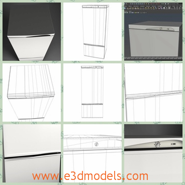 3d model the fridge - This is a 3d model of the fridge,which was designed to provide a high definition in a low poly.
