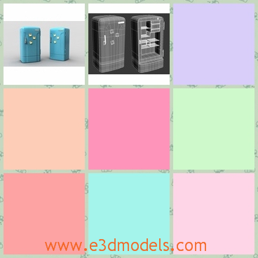 3d model the fridge - This is a 3d model of the fridge,which is old and made in 1940.The model is the appliance in the kitchen.