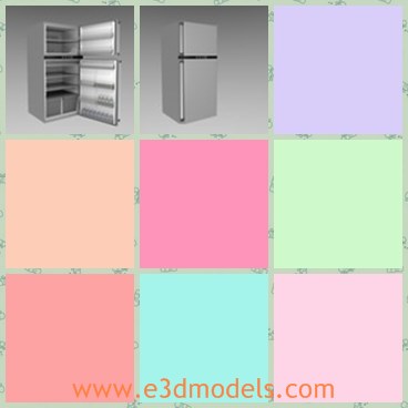3d model the frizer - This is a 3d model of the frizer,which is large and spacious.The model is new and modern.