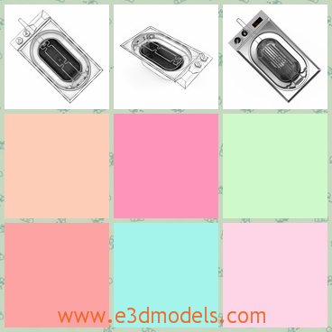3d model the fryer - This is a 3d model of the fryer,which is the steel one.The model has a deep container and the made in high quality.