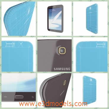 3d model the Galaxy Note in brown - This is a 3d model of Samsung Galaxy Note in brown,which is grouped for easy selection.The phone is famous around the world and many people use it.