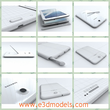 3d model the Galaxy phone from Samsung - This is a 3d model of the Galaxy phone from Samsung company,which is also famous and popular in the world for its large screen and high quality.