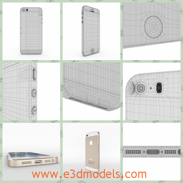 3d model the gold iphone 5s - This is a 3d model of the goled phone of iPhone 5S,which is popular around the world but it is so expensive.