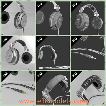3d model the headphone - This is a 3d model of the headphone,which is comfortable to wear.The model is widely used by singers when recording new songs.