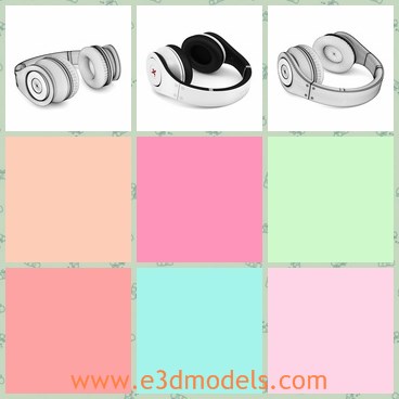 3d model the headphone - THis is a 3d model of the headphone,which is a common and ordinary entertainment in our life.The headphone is made of soft and high quality materials.