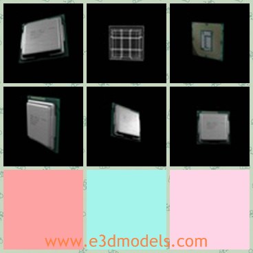 3d model the intel core - This is a 3d model of the intel core,which is modern and necessary element in the computer.