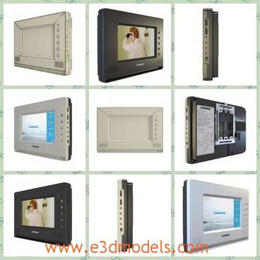 3d model the intercom - This is a 3d model of the intercom,which is a kind of the eletric equipment.The model is thick and light and the system of the model is simple and easy to handle.