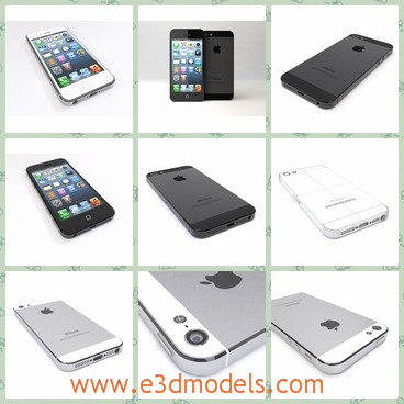 3d model the iPhone 5 - This is a 3d model of the iPhone 5,which is great and famous around the world.iPhone 5 Highly detailed model of Apple's newly redesigned and highly anticipated iPhone 5.