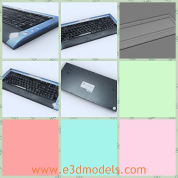 3d model the keyboard of computer - This is a 3d model of the keyboard of computer,which is new and made with details.The model is black and popular.