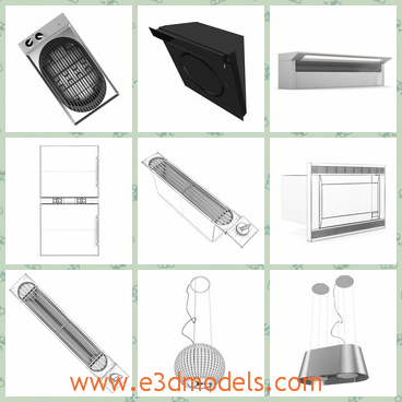 3d model the kitchen appliances - This is a 3d model of the kitchen appliance,which are electric and vacuum.The mode includes the cleaner,the microoven,oven,refrigerator and fridge.