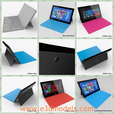 3d model the laptop - This is a 3d model of the laptop,which is new and popular.The model is the product of the Microsoft.