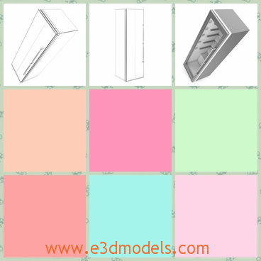 3d model the long fridge - This is a 3d model of the long fridge,which is modern and is common in the kitchen.the appliance is made in details.