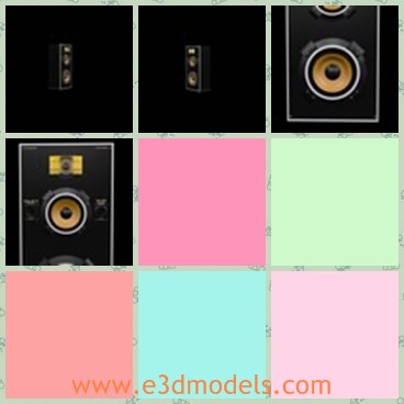 3d model the loudspeaker - This is a 3d model of the loudspeaker,which is common and very practical in our life.The speaker is black and created with moving button.
