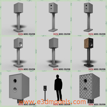 3d model the loudspeaker - This is a 3d model of the loudspeaker,which is made in the street,the square and other places.The speaker is common and popular in the world.