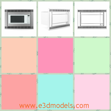3d model the microwave - This is a 3d model of the microwave,which is the common appliance in the kitchen.