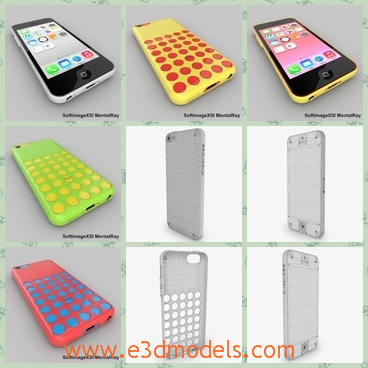 3d model the mobile phone - This is a 3d model of the mobile phone,which is a famous brand of phone in the world and the model  is nicely organized, has correct names for all objects .
