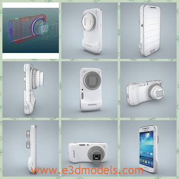 3d model the mobile phone of Samsung - This is a 3d model of the mobile phone of Samsung,which is modern and white.Each separated objects of the model linked to 8 different unique named Point.