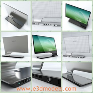 3d model the monitor made by Samsung company - This is a 3d model of the monitor made by Samsung company,which is made with high quality and in details.