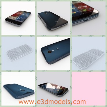 3d model the motorola phone - This is a 3d model of the Motorola phone,which is thick and the back is safe to hold.The model has a touchscreen and it is the newest brand.