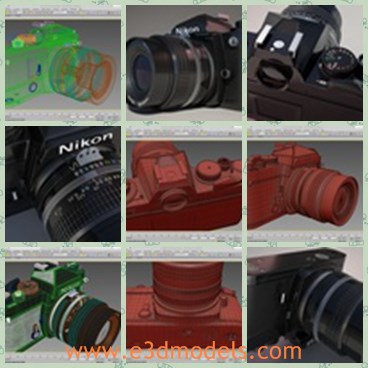 3d model the nikon camera - This is a 3d model of the Nikon camera,which is famous in the world.The model is common and not very expensive.