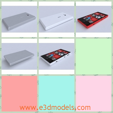 3d model the Nokia phone - This is a 3d model of the Nokia phone,which is modern and popular in the world.The model is famous and practical in the world.