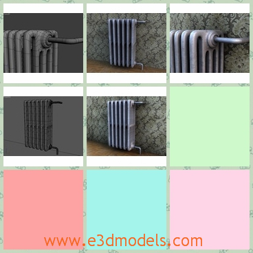 3d model the old radiator - This is a 3d model about the old radiator,which is old and made with standard material.