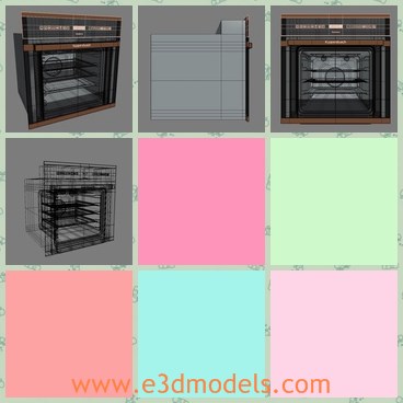 3d model the oven - This is a 3d model of the oven,which is the common and popular cooker in the kitchen.The model is made with high quality.