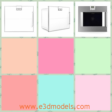 3d model the oven in the kitchen - This is a 3d model of the oven in the kitchen,which is modern and common.The model is convenient for peopel to cook.
