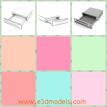 3d model the oven looks like a drawer - This is a 3d model of the oven looks like a drawer,which is stainless and narrow.The model is the electric onw.