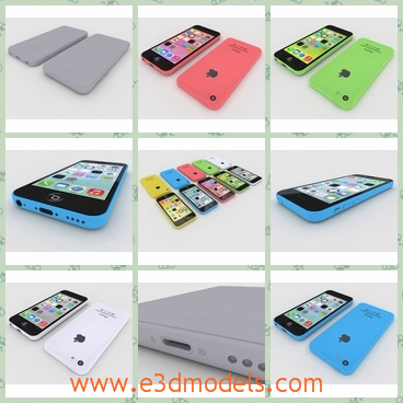 3d model the phone famous around the world - This is a 3d model of the phone famous around the world,which is colorful and popular now in the world.